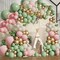 133 Pieces Green Pink Balloons Garland Kit, Olive Green Blush Pink Sand White Metallic Gold Balloons for Girl Baby Shower Bridal Shower Wedding Birthday Jungle Safari Woodland Party Decorations…